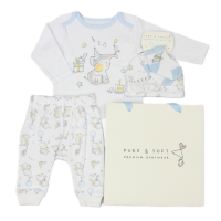E13337: Baby Boys Elephant 5 Piece Gift set (0-6 Months)